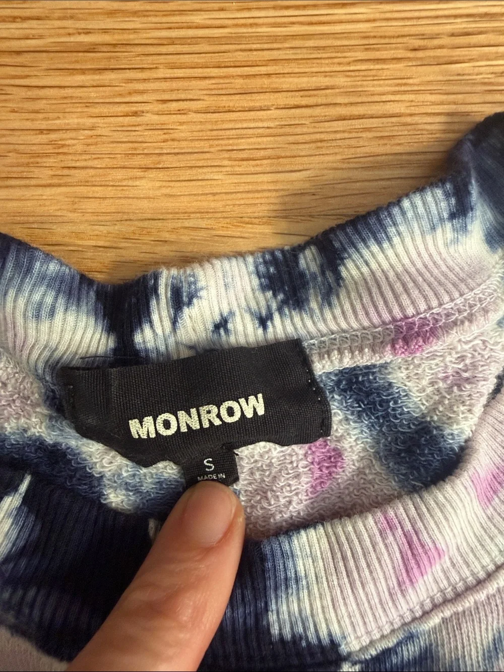 Monrow Womens  Bamboo Burst Tie-Dye Sweatshirt, Pink